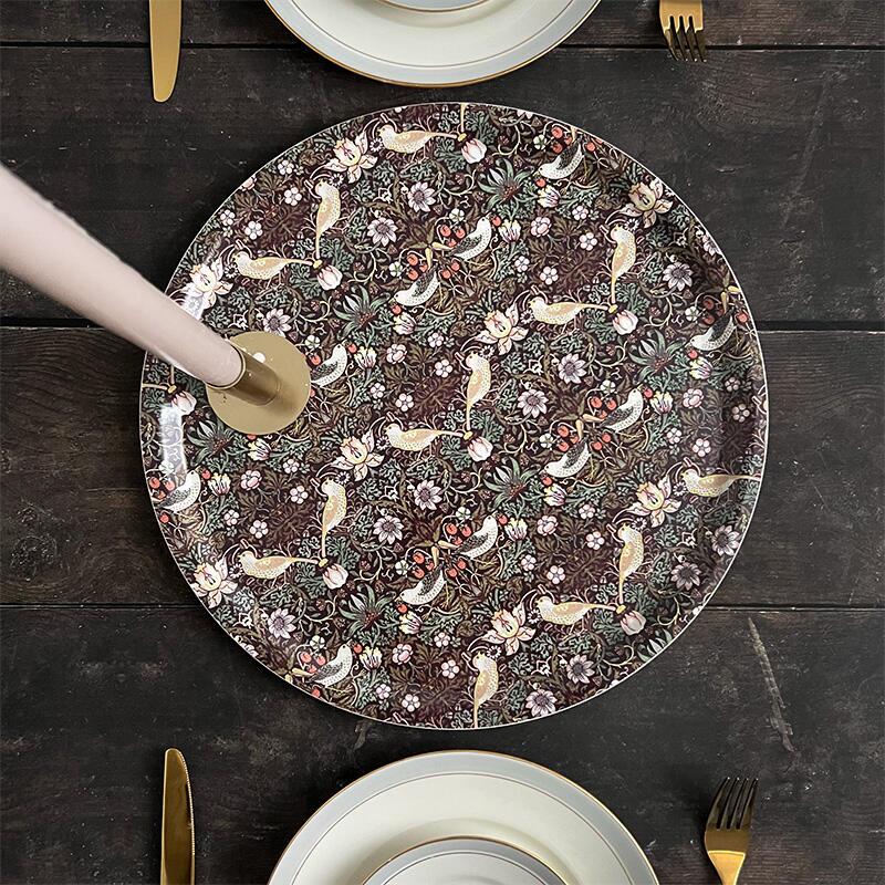 Round Tray Strawberry Thief – William Morris Original